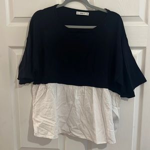Zara Knit Navy Blue Top